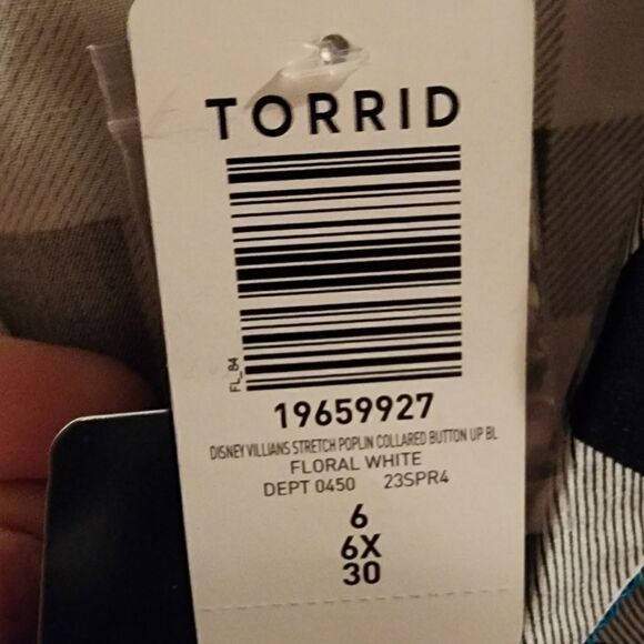 6X 30W Torrid Black Teal Disney Villains Set Gingham Poplin Top Tulle Skirt Midi - Picture 15 of 16